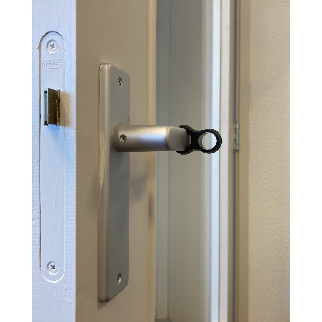Deurstopper / Deurklink Buffer Zwart op deurklink